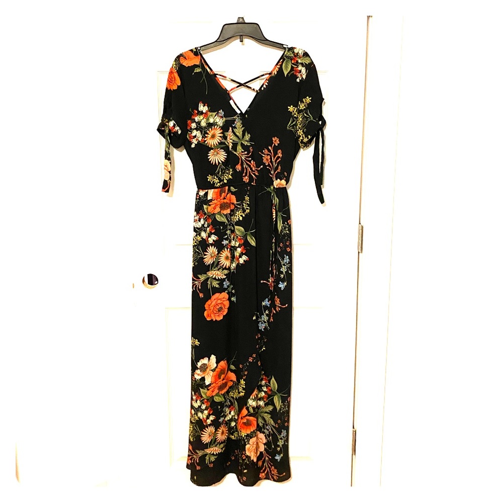 Black Floral Maxi Dress